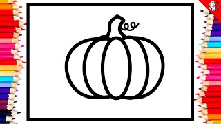 Magical Rainbow Pumpkin Coloring Pages  Easy and Fun Designs for All Ages [upl. by Goeselt601]