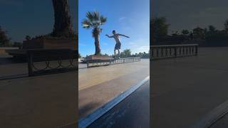 Back to Back BOARDSLIDE at ENCINITAS Skate Park in California 🇺🇸 skateboarding kickflip shorts [upl. by Nwahsirhc87]