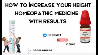 how to increase your height homeopathic medicine with results [upl. by Marih]