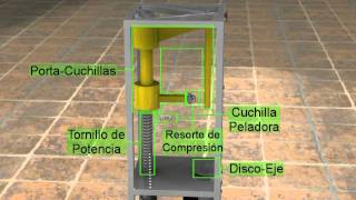 animacion de maquina peladora de piñaavi [upl. by Eelyr]