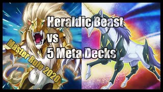 Heraldic Beast Master Rule 2020 Revision vs 5 Meta Decks December 2019 YGO PRO [upl. by Lewellen]