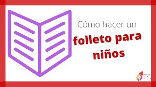 Como hacer un folleto para la primaria [upl. by Marilyn]