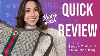 Gucci Ophidia GG small shoulder bag review  Quick Review [upl. by Doloritas]