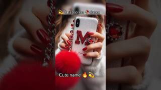 💫M 🥀name🥰 cute girl name 👑💫 comment your name [upl. by Harraf763]