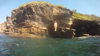 Cliff Jumping at Warriewood Blowhole  Slow Motion [upl. by Stuppy]