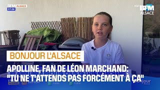 Strasbourg Apolline a reçu un colis de son idole le nageur Léon Marchand [upl. by Dorfman]