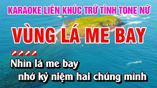 Karaoke Liên Khúc Trữ Tình Tone Nữ Dễ Hát  Vùng Lá Me Bay  Nhạc Sống Nguyễn Linh [upl. by Odraccir]