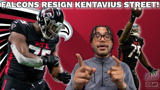 ATLANTA FALCONS RESIGN KENTAVIUS STREET TO ONEYEAR DEAL [upl. by Odlanier]