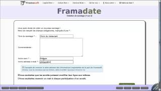 Framadate  Créer un sondage classique [upl. by Lazos]