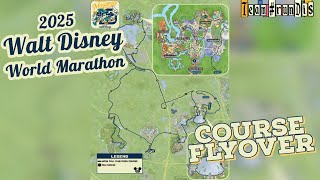 2025 runDisney Walt Disney World Marathon Course Flyover [upl. by Tannie260]