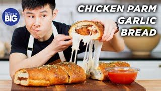 I Made A Giant Chicken ParmStuffed Garlic Bread • Tasty [upl. by Kellen]