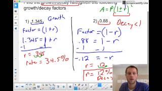 Finding growthdecay rate given a factor [upl. by Chrisoula]