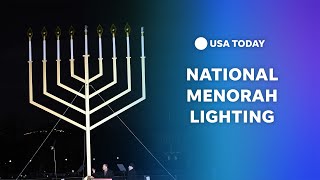 Watch National Menorah Lighting in the US capital [upl. by Photima]