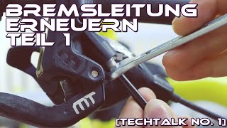 Magura Scheibenbremse Teil 1 Leitung kürzen und entlüften bsp MT5 Techtalk Tutorial [upl. by Onyx]