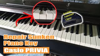 Repair Sunken Piano Key Casio Privia [upl. by Wolfort]