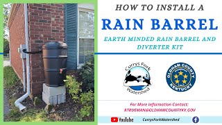 Installing an Earth Minded Rain Barrel and Diverter in Less than 10 Minutes [upl. by Doersten98]