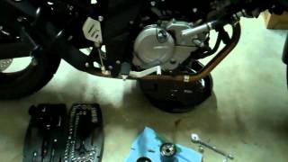 2012 Suzuki VStrom 650 Oil Change [upl. by Lekram126]