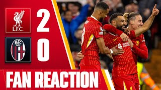 Liverpool 20 Bologna  Post Match Fan Reaction [upl. by Nilya]