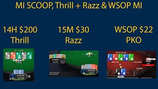 MI SCOOP Thrill  Razz amp WSOP MI highlights [upl. by Winna936]