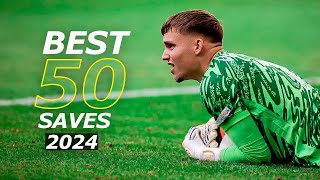 Best 50 Goalkeeper Saves 2024  HD 21 [upl. by Nyrhtakyram]