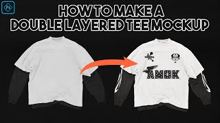 Double layered tee mockup made simple Stepbystep tutorial [upl. by Oringa]