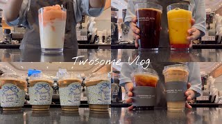 투썸에도 여름이 다가오는 중🧊  음료 제조 영상  A Twosome Place  cafe vlog [upl. by Ronn697]