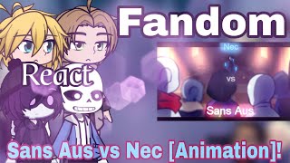 Fandom React Sans Aus vs Nec Animation NecDraws Gacha Life 2 [upl. by Corby452]