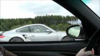 Porsche 997 Turbo vs 996 Turbo x 2 races [upl. by Harlen766]