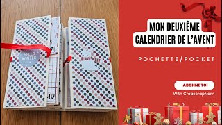 TUTO SCRAP comment réaliser un calendrier de lavent pochette creative 2023 calendrierdelavent [upl. by Ashely]