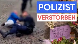 Nach Messerattacke in Mannheim Polizist stirbt an Verletzungen [upl. by Lesig]