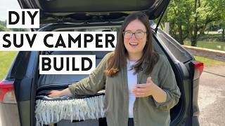 We Turned Our SUV into a CAMPER  Easy SUV Camping Conversion Build [upl. by Fleda161]