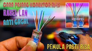 Cara crimping kabel LAN  Press Konektor RJ45 Anti gagal mudah dan rapih untuk pemula 100 bisa [upl. by Cheung]