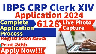 IBPS Clerk Apply Online 2024 Telugu  Upload Live Photo  Application Form Fill Up  How to Apply [upl. by Strep113]