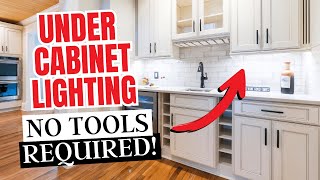 Easy Kitchen Upgrade Install UNDER CABINET Lights in Minutes With No Tools [upl. by Atsillac]