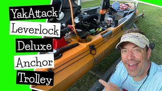 Kayak DIY YakAttack Leverlock Deluxe Anchor Trolley Installed on my Old Town Kayak [upl. by Enirahtak28]