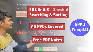 FDS  Unit 3  Searching amp Sorting  SPPU SE Comp amp AI  Oneshot [upl. by Eugatnom]