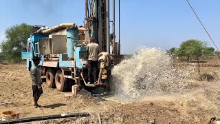 Borewell Drilling  7 Hp Motor 190 Feet Deep boring With Coconut water checking Method  Borewells [upl. by Platus215]