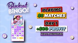 Blackout Bingo  5 Matches  Day 1  Tips amp Strategies  How To Play  Skillz Promo Code 1KEAB [upl. by Nesta]