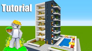 Minecraft Tutorial How To Make A Modern Apartment Building quotCity Tutorial 2021quot [upl. by Firooc]