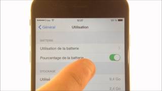 Avoir le pourcentage de sa batterie sur son iPhone  iPad [upl. by Akenat421]