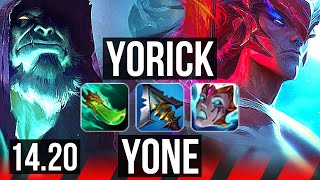 YORICK vs YONE TOP  903 6 solo kills Legendary 700 games  EUW Master  1420 [upl. by Elyn316]