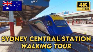 WALKING AROUND SYDNEY CENTRAL STATION  4K UHD Video Walk [upl. by Lucilla]