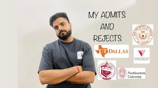 MY ADMITS AND REJECTS  FINALISED UNI [upl. by Demmer]