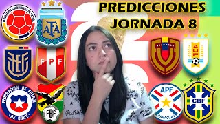 PREDICCIÓN ELIMINATORIAS MUNDIAL 2026🌎⚽  JORNADA 8🔥 [upl. by Abehshtab6]