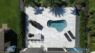 San Juan Fiberglass Montreal Spa and Gorgeous Backyard In South Florida [upl. by Ocirne]