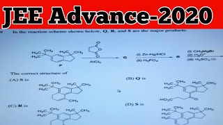 In the reaction scheme shown below Q R and S are the major JEE Advance2020 [upl. by Adekram]