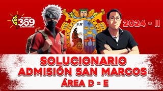 SOLUCIONARIO SAN MARCOS 2024 II AREA DE [upl. by Clyve]