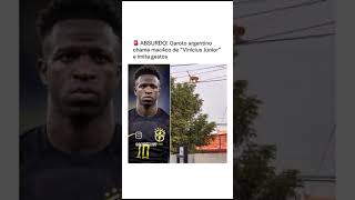 ABSURDO CRIANÇA ARGENTINA CHAMA VINÍCIUS JUNIOR DE MACACO [upl. by Ilrak]