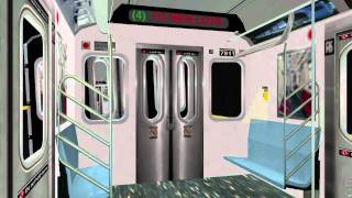 OpenBVE ►R142R142A  4 Subway Train  To New Lots◀ [upl. by Ritch]