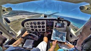 Cessna 172  Startup Taxi amp Takeoff from Rhodes Greece  GoPro Cockpit View VFR Departure [upl. by Bailar]